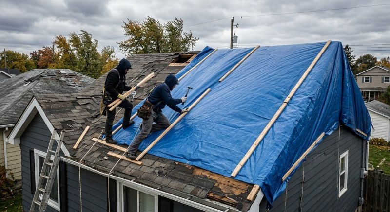 Storm Damage Roof Tarping in Selbyville, DE